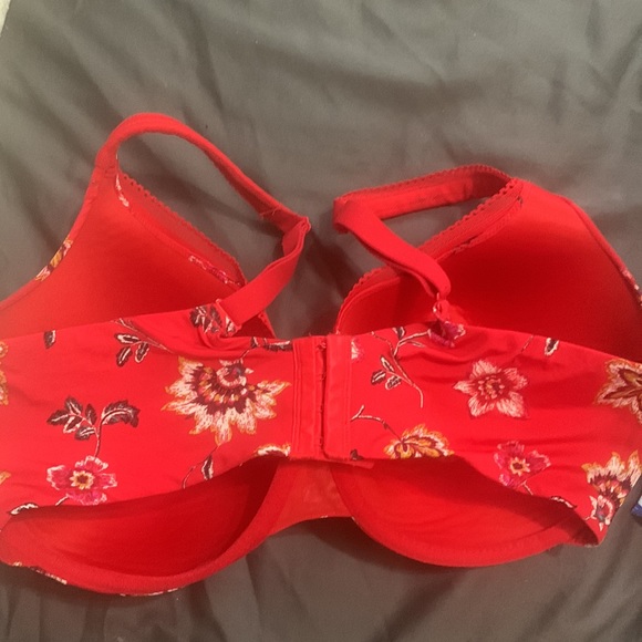 Red floral cacique bra - Picture 3 of 5